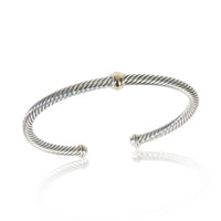 Yellow Gold & Sterling Silver  Classic Cable Station Bracelet