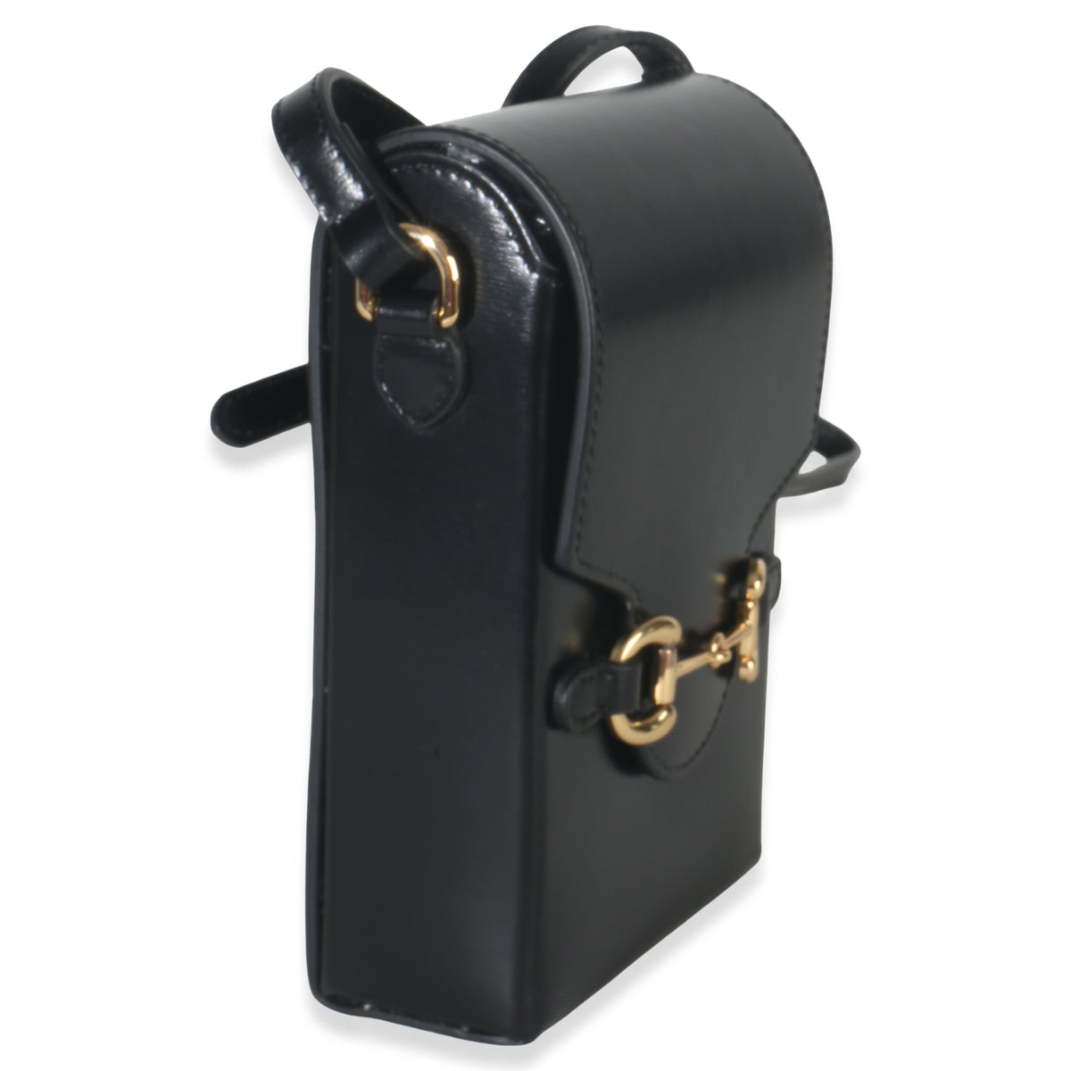 Black Boarded Plutone Calfskin Mini Horsebit 1955 Crossbody Bag