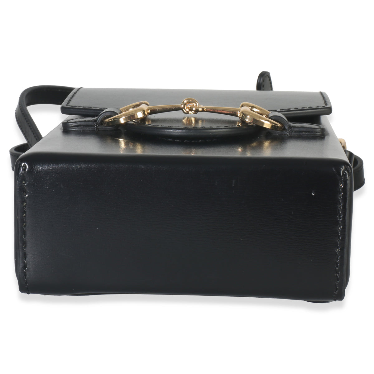 Black Boarded Plutone Calfskin Mini Horsebit 1955 Crossbody Bag