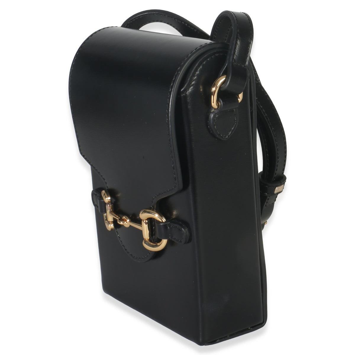 Black Boarded Plutone Calfskin Mini Horsebit 1955 Crossbody Bag