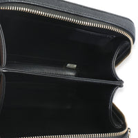 Black Quilted Caviar Small CC Filigree Vanity Case