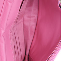 Pink Quilted Lambskin Boy Wallet on Chain