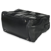 Chanel Black Lambskin Python Patchwork Shoulder Bag Handbag box