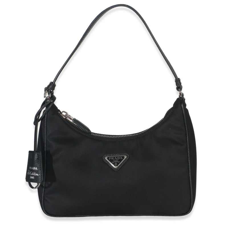 Black Tessuto Nylon Mini Re-Edition 2005 Bag