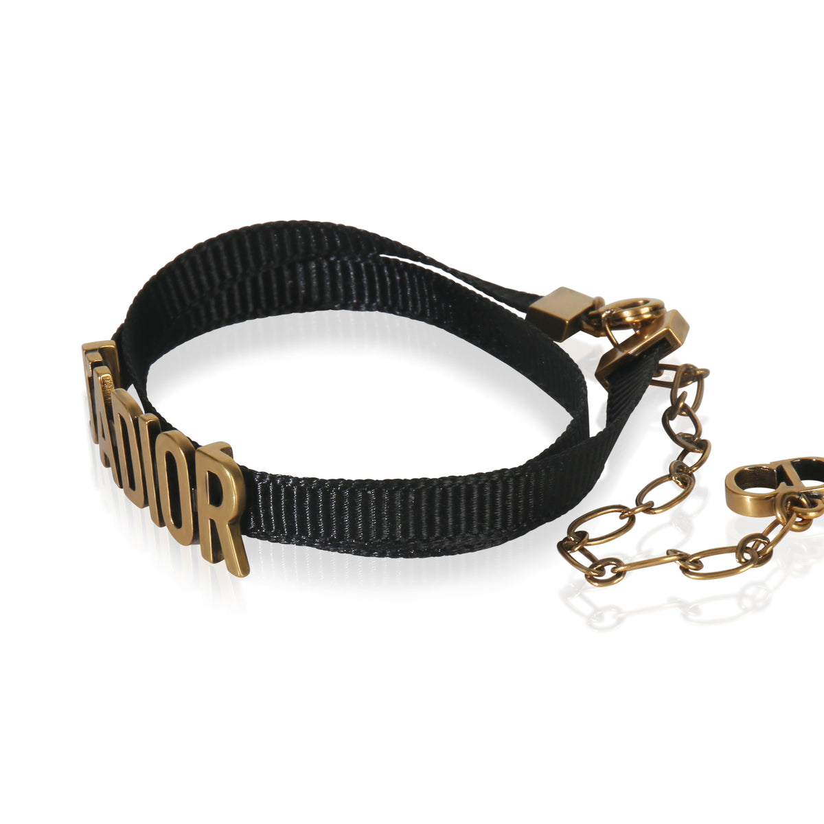 Gold-Plated  Ribbon JAdior Choker Necklace