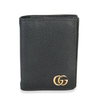 Black Calfskin Interlocking G Card Case