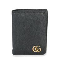 Black Calfskin Interlocking G Card Case
