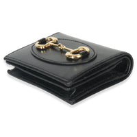Gucci Black Calfskin Horsebit 1955 Card Case Handbag box