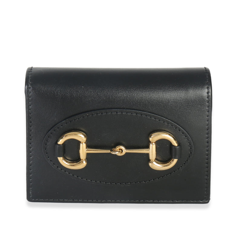 Black Calfskin Horsebit 1955 Card Case