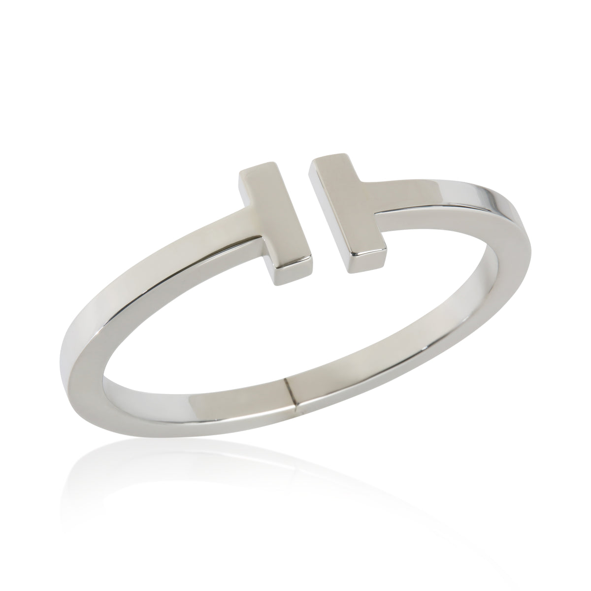 Sterling Silver  Tiffany T Square Hinged Bracelet