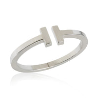 Sterling Silver  Tiffany T Square Hinged Bracelet