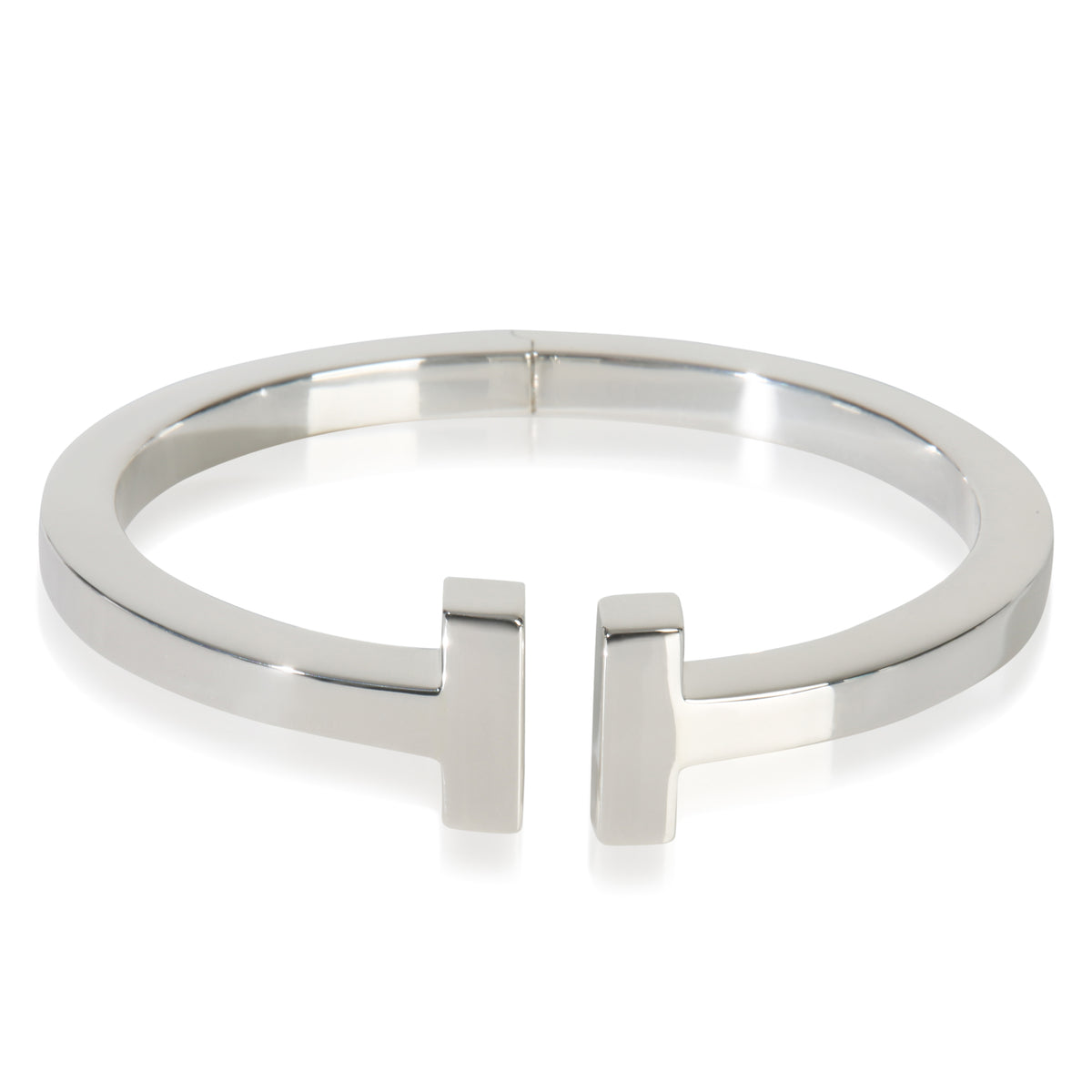 Sterling Silver  Tiffany T Square Hinged Bracelet