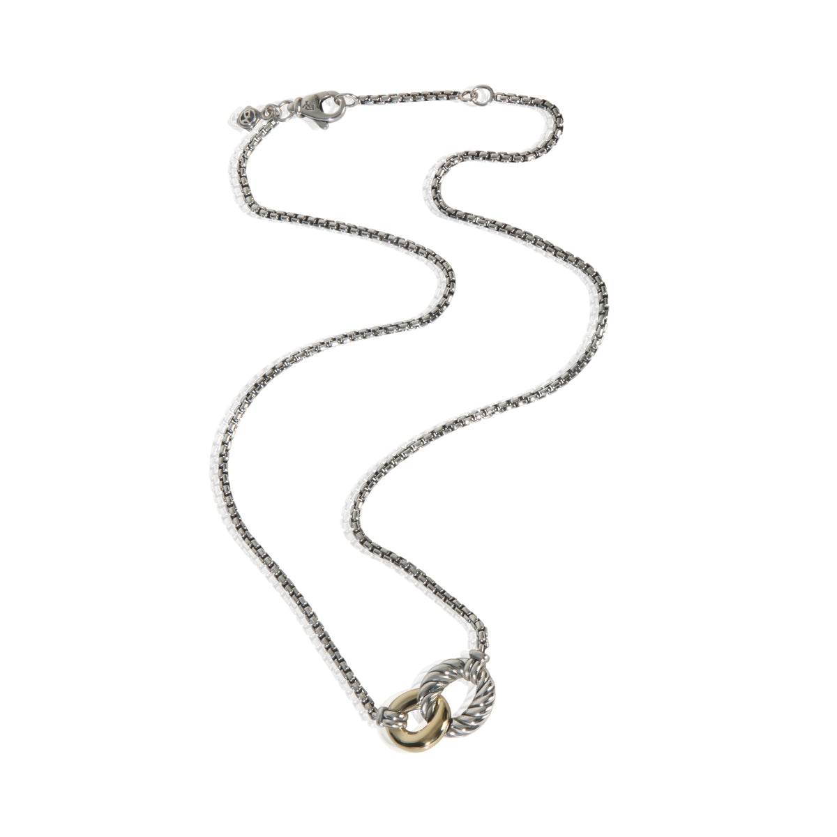 Yellow Gold & Sterling Silver  Belmont Necklace