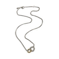 Yellow Gold & Sterling Silver  Belmont Necklace