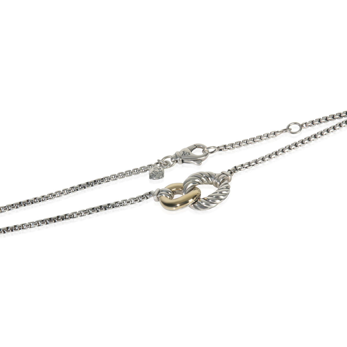 Yellow Gold & Sterling Silver  Belmont Necklace