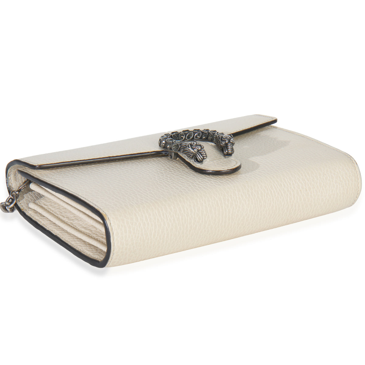 Gucci Mystic White Dollar Calfskin Mini Dionysus Chain Wallet Handbag clasp