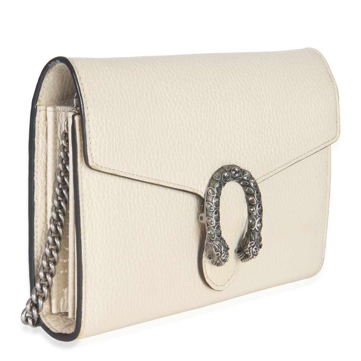 Gucci Mystic White Dollar Calfskin Mini Dionysus Chain Wallet Handbag pv