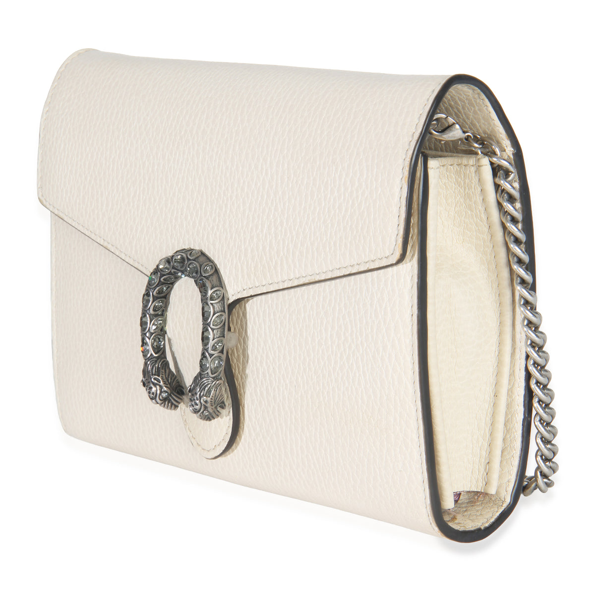 Gucci Mystic White Dollar Calfskin Mini Dionysus Chain Wallet Handbag sv