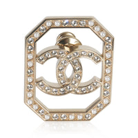 Gold-Plated  2023 Faux Pearl & Strass CC Brooch