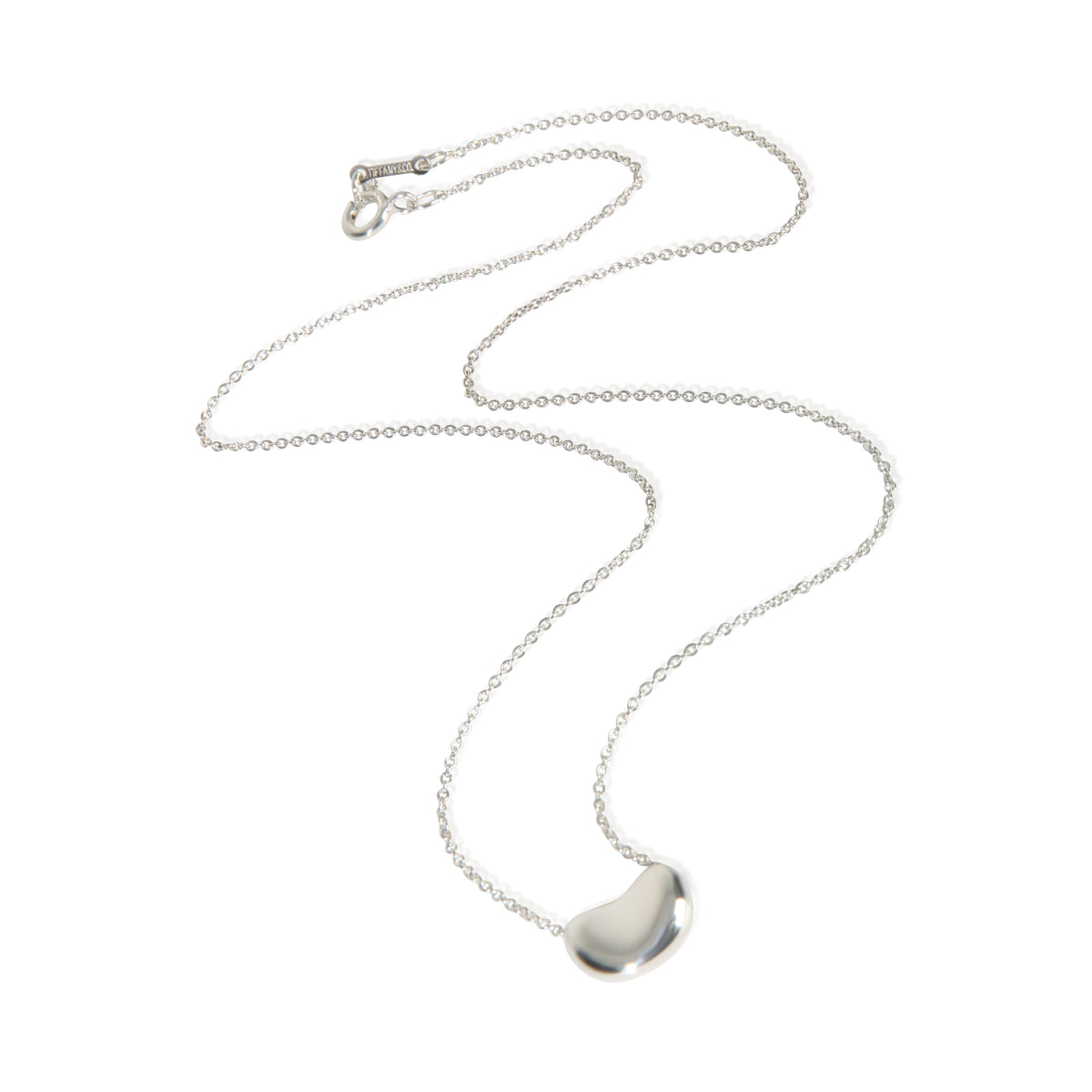 Tiffany & Co. Sterling Silver  Elsa Peretti Bean Pendant pv