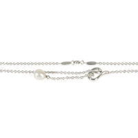 Tiffany & Co. Sterling Silver Pearl Elsa Peretti Lariat Necklace sv