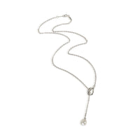 Tiffany & Co. Sterling Silver Pearl Elsa Peretti Lariat Necklace pv