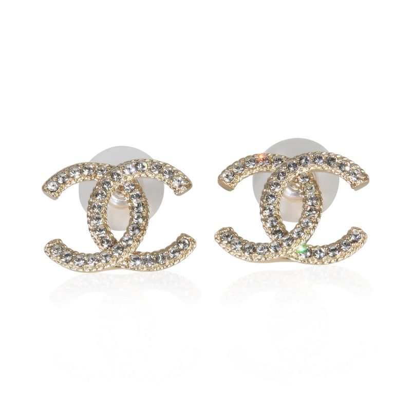Gold-Plated  2019 Strass CC Earrings
