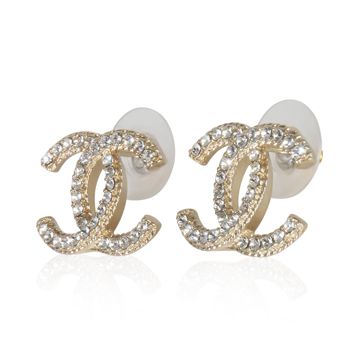 Gold-Plated  2019 Strass CC Earrings