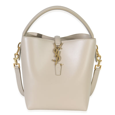 Beige Shiny Calfskin Small Le 37 Bucket Bag