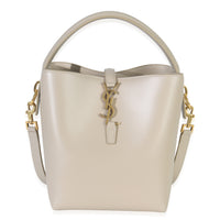 Beige Shiny Calfskin Small Le 37 Bucket Bag