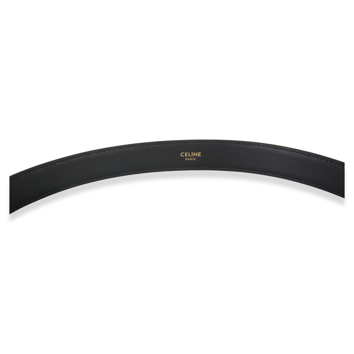 Black Taurillon Calfskin Medium 25mm Triomphe Belt 75