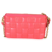 Louis Vuitton Rose Damier Quilted Lambskin Troca Pochette Handbag bv