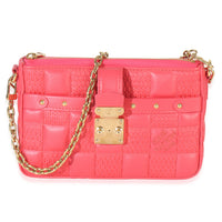 Louis Vuitton Rose Damier Quilted Lambskin Troca Pochette Handbag fv