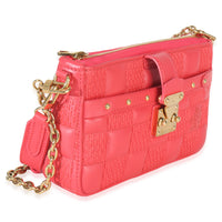 Louis Vuitton Rose Damier Quilted Lambskin Troca Pochette Handbag pv