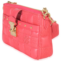 Louis Vuitton Rose Damier Quilted Lambskin Troca Pochette Handbag sv