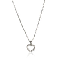 Tiffany & Co. Platinum Diamond Metro Heart Pendant fv
