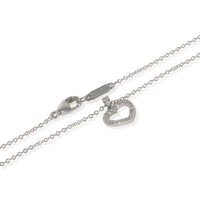 Tiffany & Co. Platinum Diamond Metro Heart Pendant sv