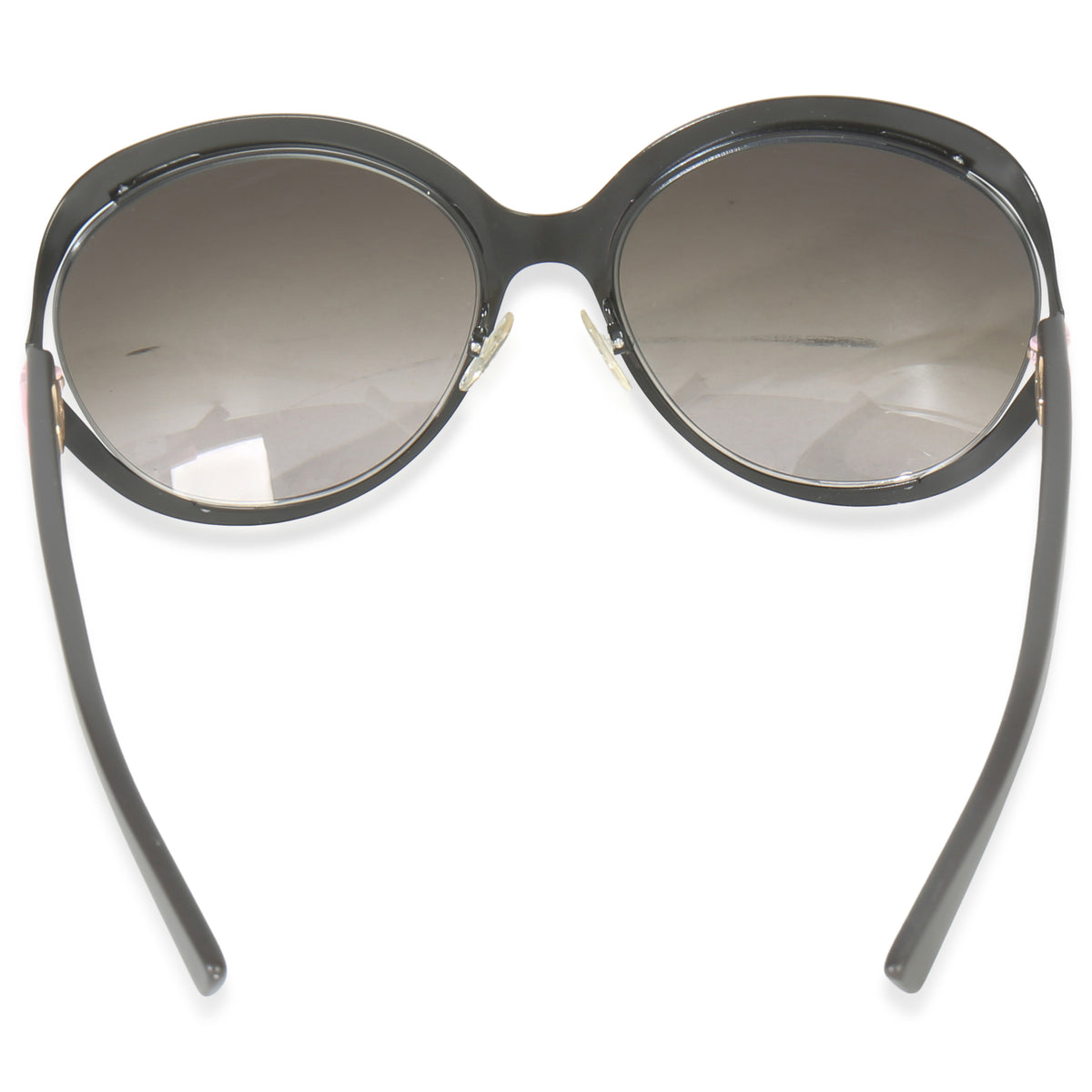 Christian Dior Black Pink Metal Diorelle Oversized Sunglasses pv