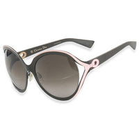Christian Dior Black Pink Metal Diorelle Oversized Sunglasses sv