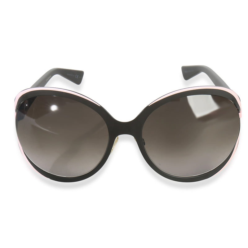 Black Pink Metal Diorelle1 Oversized Sunglasses