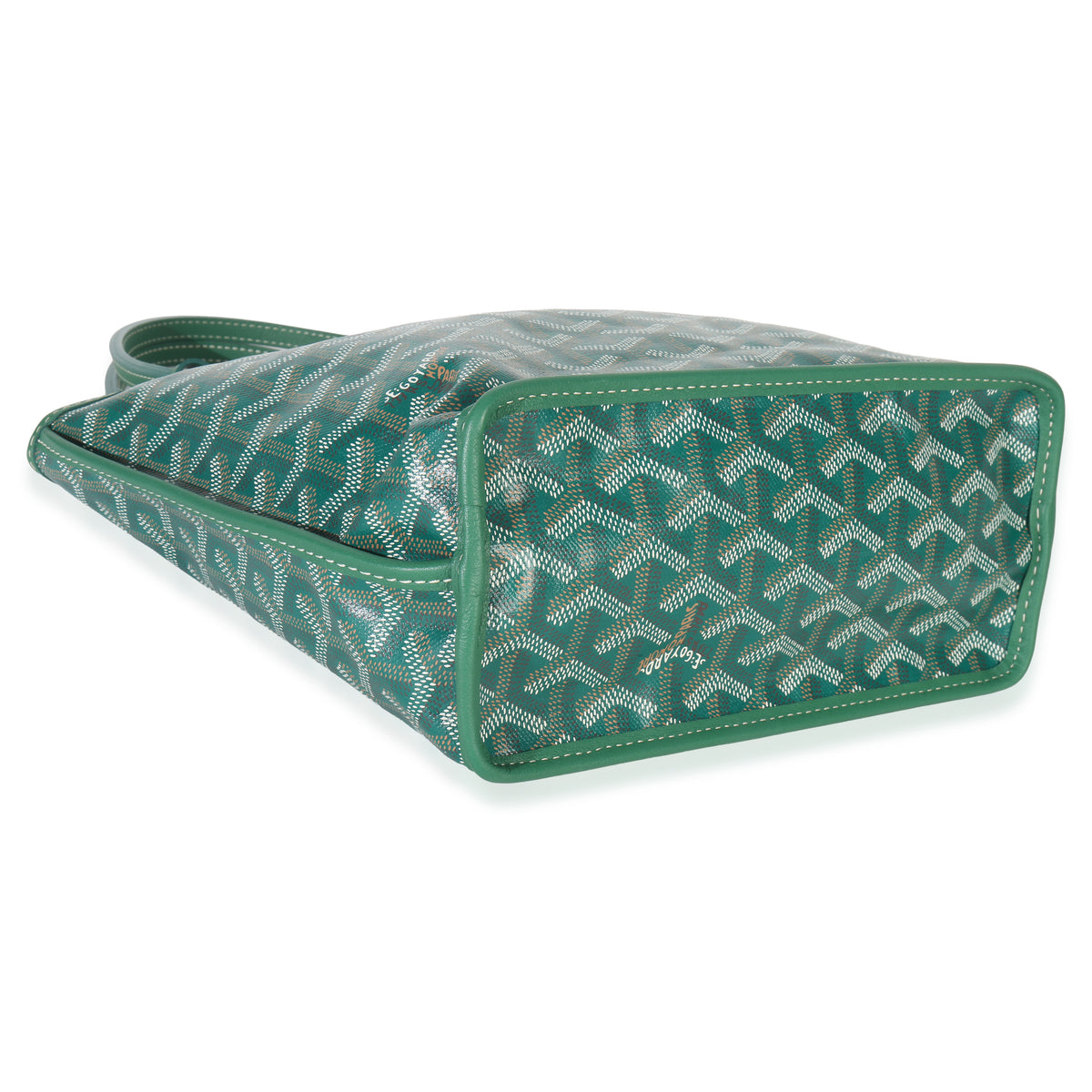 Goyard Green ine Canvas Reversible Mini Anjou Handbag clasp