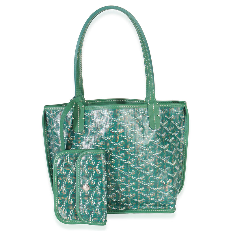 Goyard Green ine Canvas Reversible Mini Anjou Handbag fv
