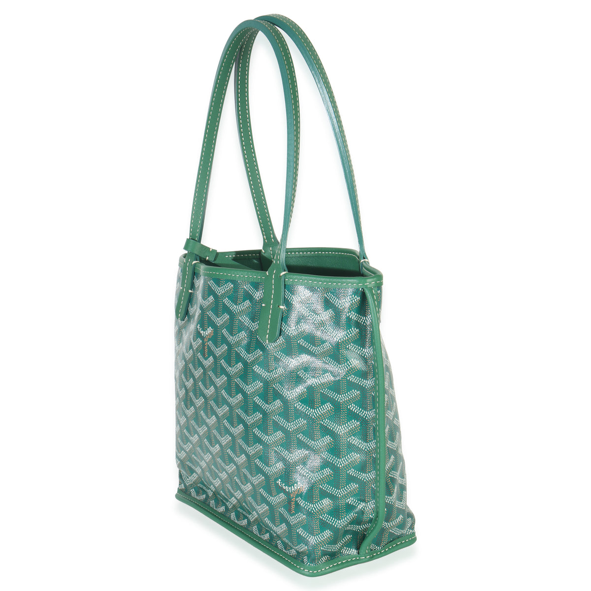 Goyard Green ine Canvas Reversible Mini Anjou Handbag sv