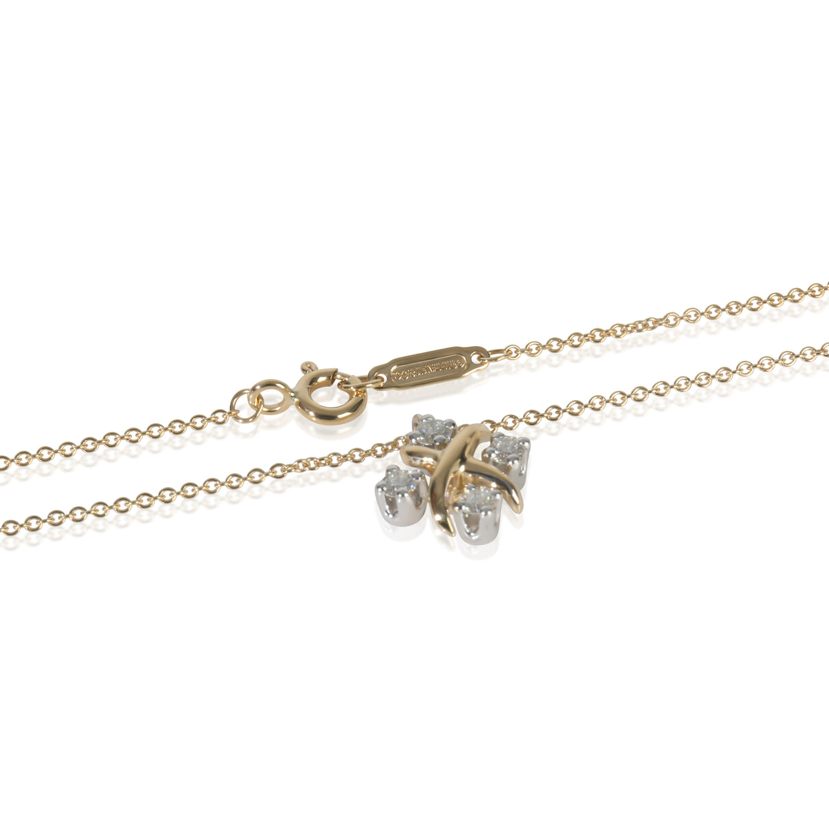 Yellow Gold & Platinum Diamond 16 Stone Pendant