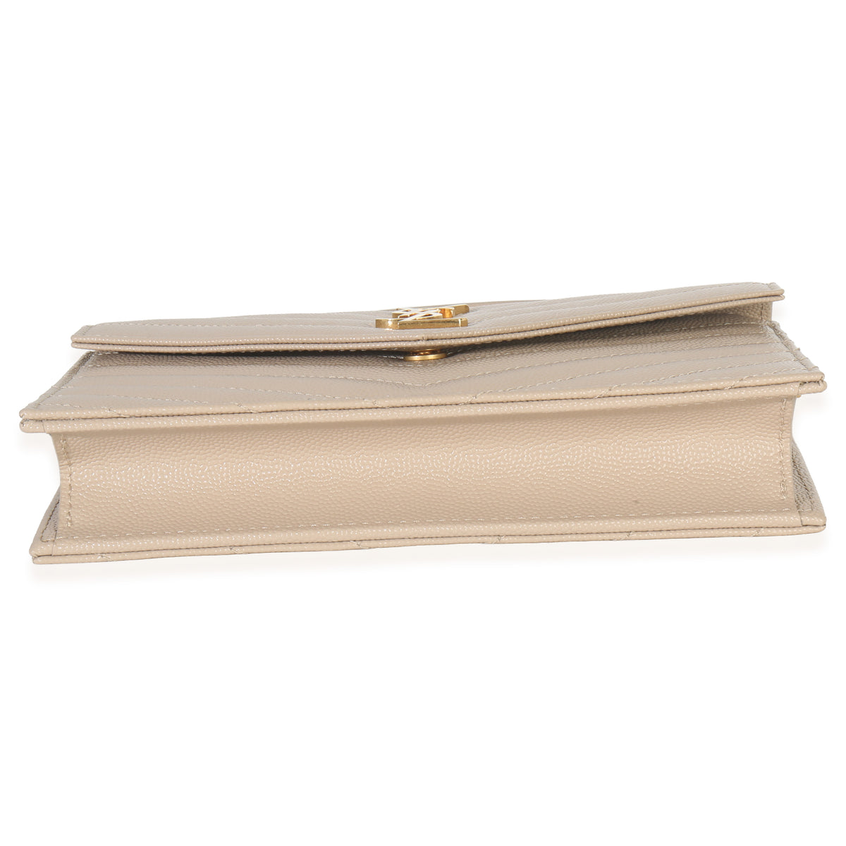 Dark Beige Grain De Poudre Cassandre Envelope Chain Wallet
