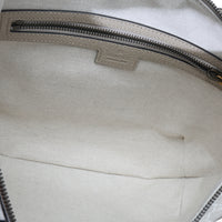 Gucci Mystic White GG Supreme Canvas Dollar Calfskin Web Small Ophidia Half Moon Handbag ad1
