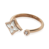 Louis Vuitton Rose Gold Mother Of Pearl and Diamond Color Blossom Ring sv