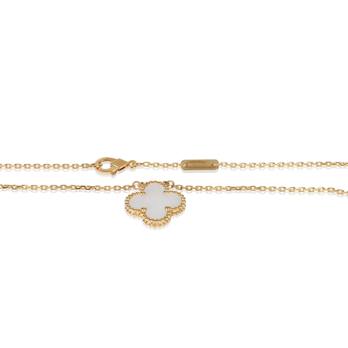Van Cleef & Arpels Yellow Gold Mother Of Pearl Vintage Alhambra Pendant pv