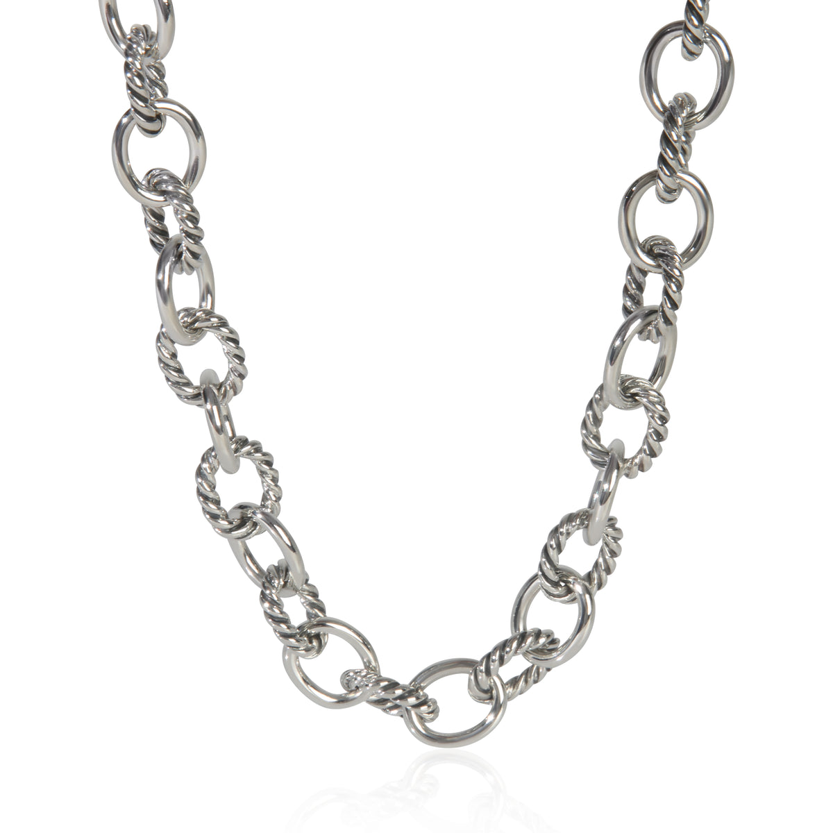 Sterling Silver  Oval Link Necklace