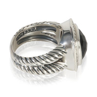 David Yurman Sterling Silver Onyx and Diamond Albion Ring pv